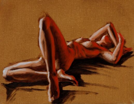 alla prima figure oil painting sketch 27