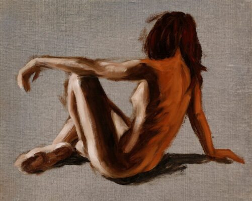 alla prima figure oil painting sketch 34