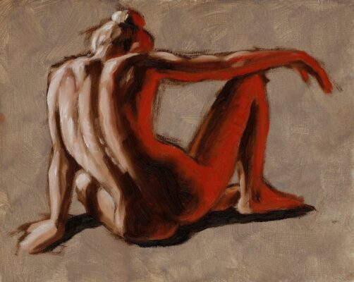 alla prima figure oil painting sketch 40
