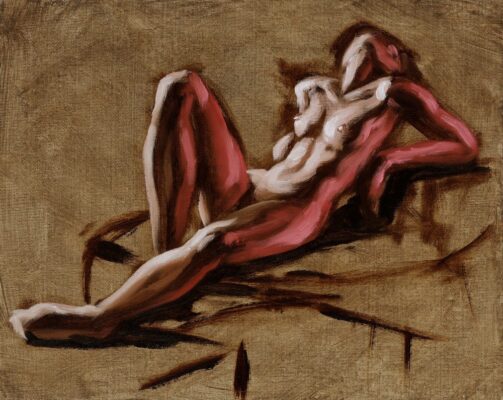 alla prima figure oil painting sketch 42