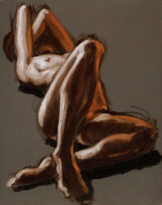 alla prima figure oil painting sketch 49