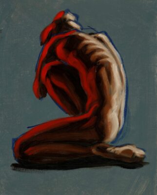 alla prima figure oil painting sketch 58