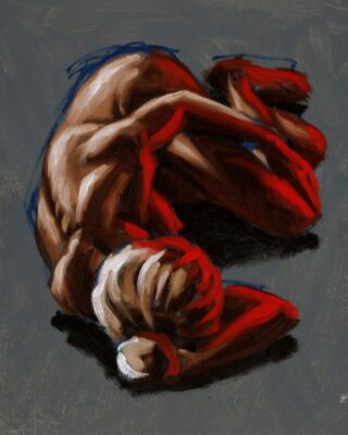 alla prima figure oil painting sketch 60