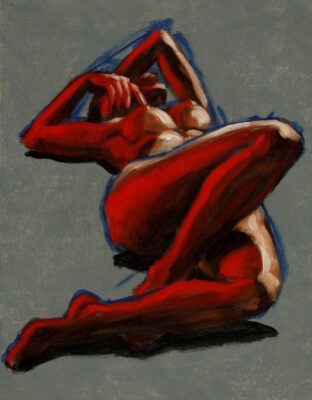 alla prima figure oil painting sketch 61