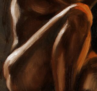 alla prima oil painting brushwork close up 05