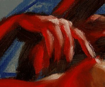 alla prima oil painting brushwork close up 06