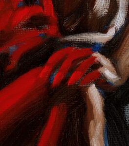 alla prima oil painting brushwork close up 11