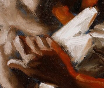 alla prima oil painting brushwork close up 12