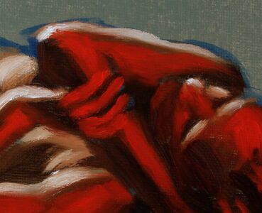 alla prima oil painting brushwork close up 16