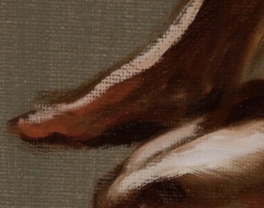 alla prima oil painting brushwork close up 22