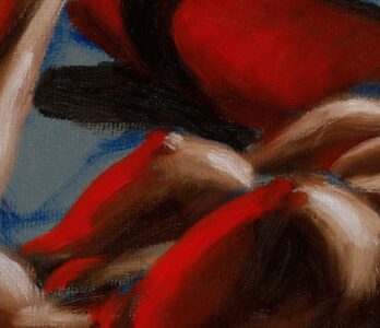 alla prima oil painting brushwork close up 23