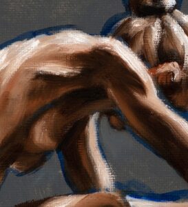 alla prima oil painting brushwork close up 33