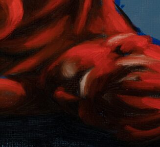 alla prima oil painting brushwork close up 34