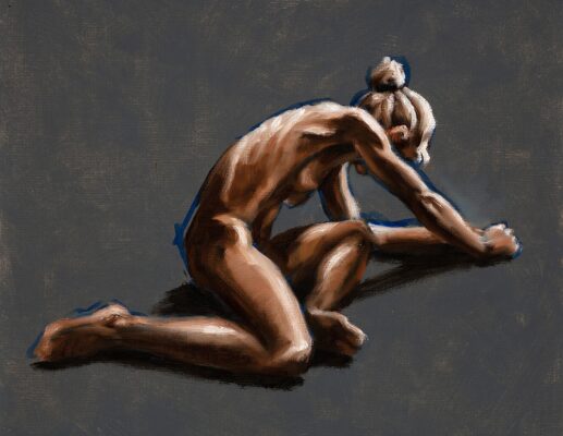 alla prima oil painting figure sketch 10